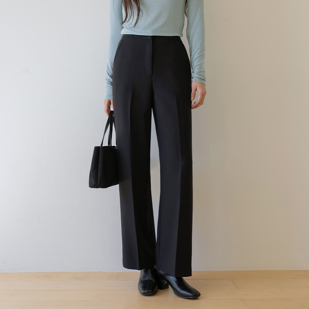 Thick Back Banding Slim Fit Slacks