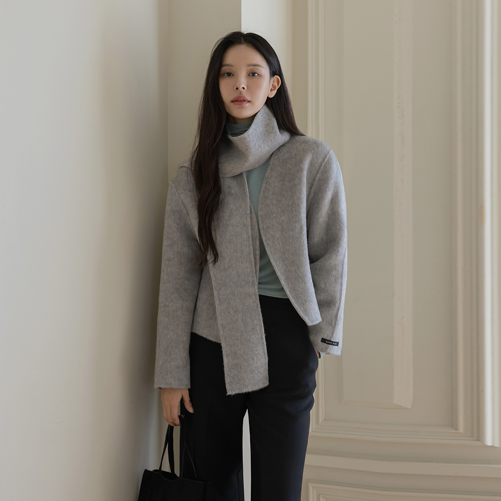 primium Wool&Angora Hand-Made Jacket(+muffler)