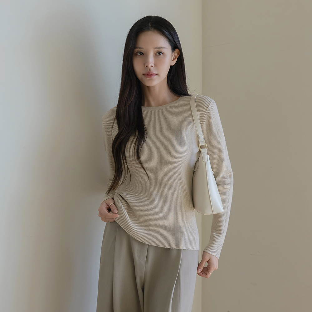 All Day Raund neck Cashmere Corduroy Knit