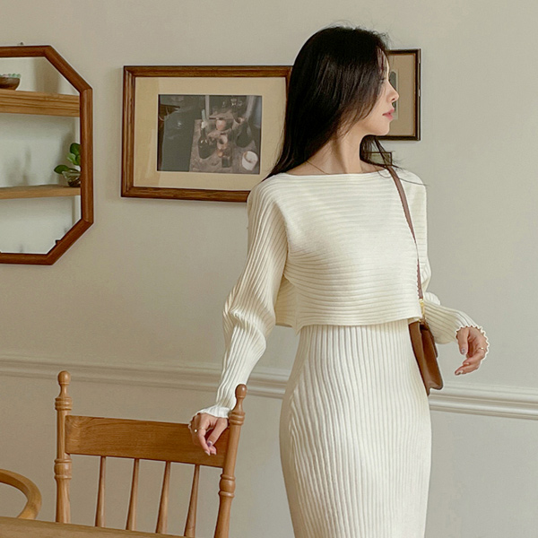 Soft Corduroy Knit (Set) Dress