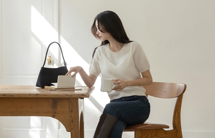 Soft Angora&Wool Knit Bustier