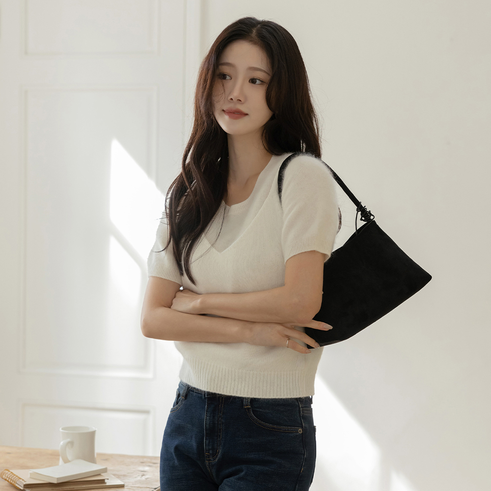 Soft Angora&Wool Knit Bustier