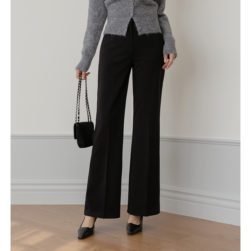 Thick Fleece Boot-Cut Slacks