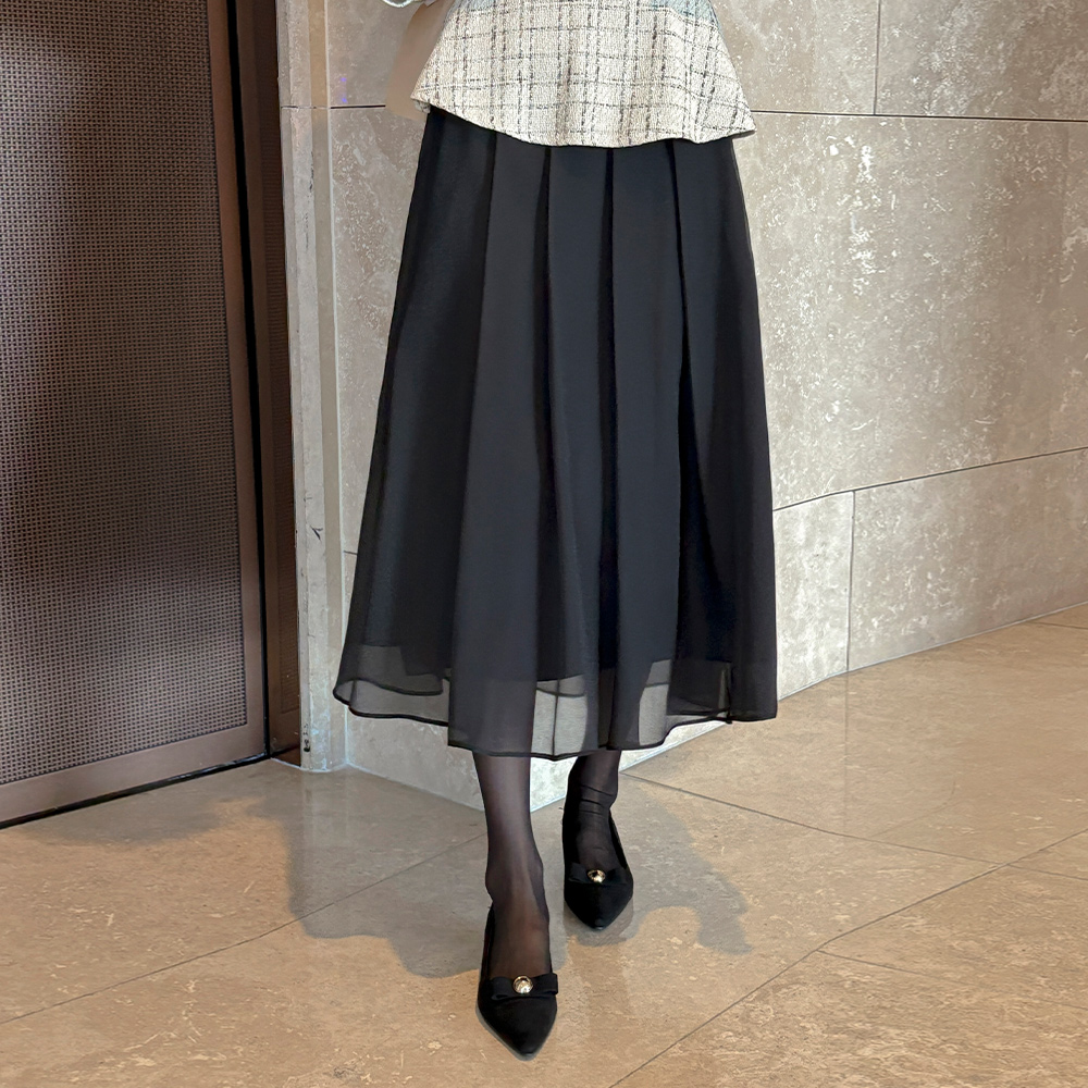 Monet Romantic Pleats Soft Skirt