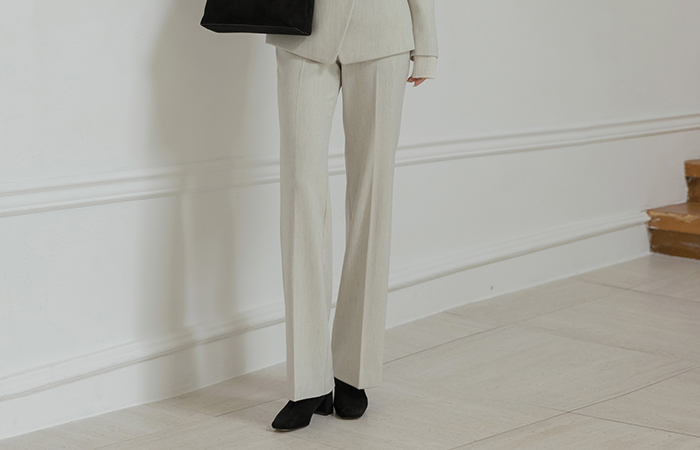 Classic Slim Fit Wool Set-up Slacks