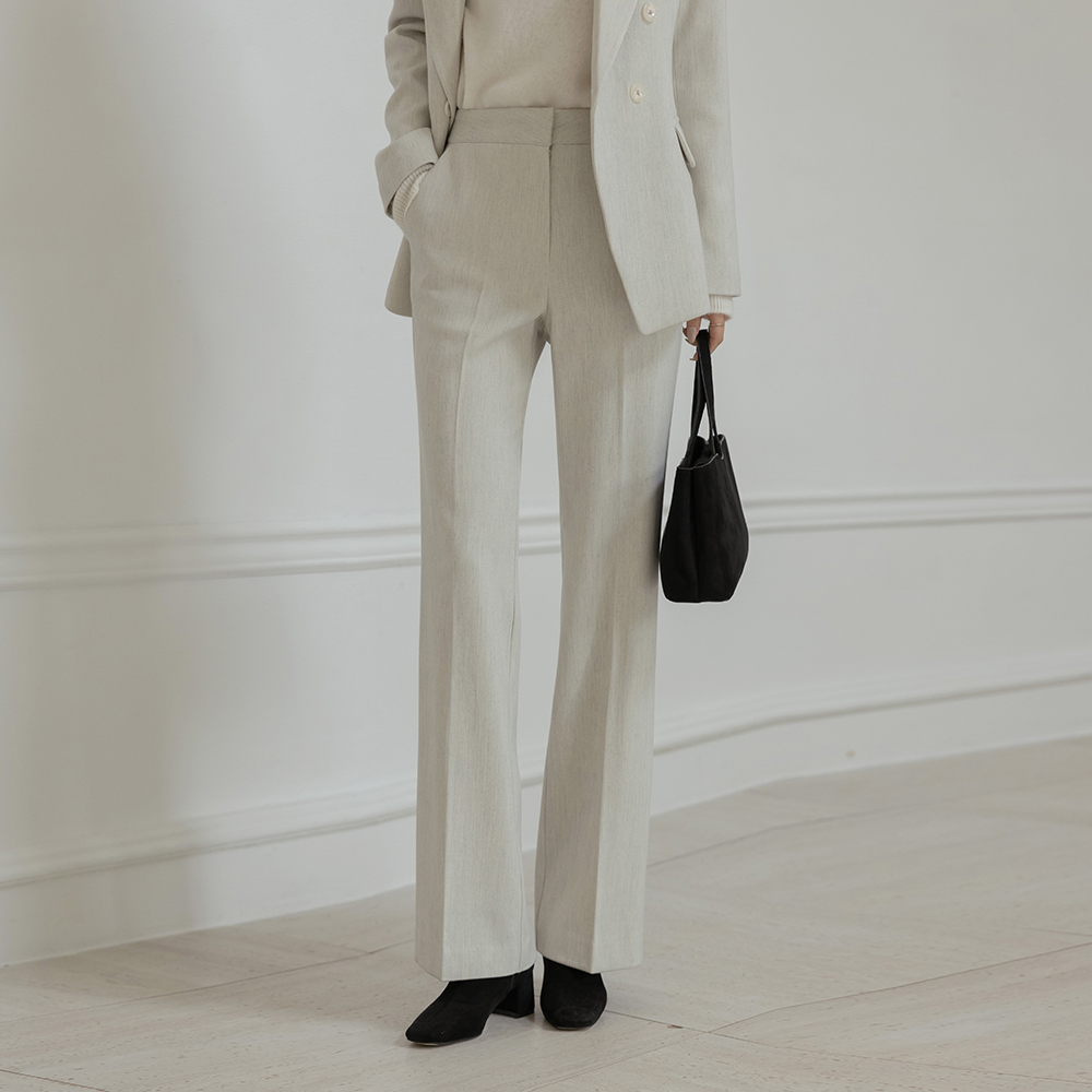 Classic Slim Fit Wool Set-up Slacks