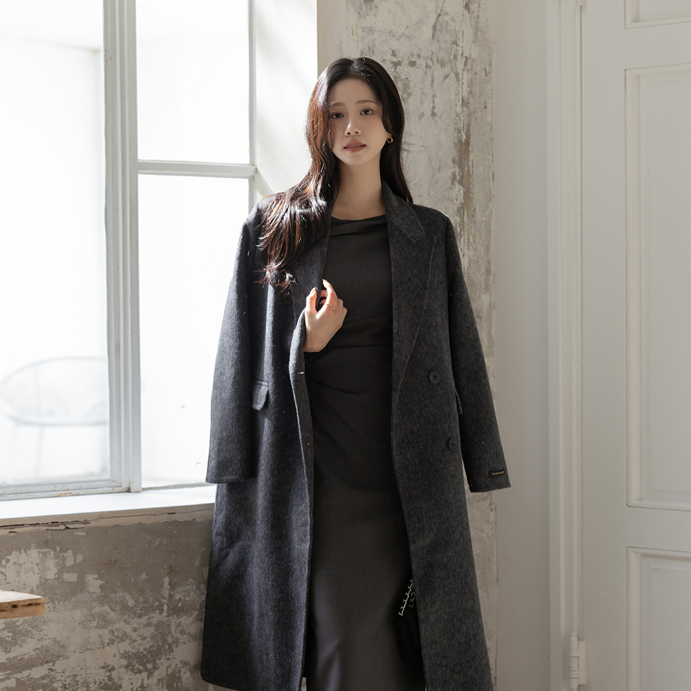 Tailored collar Double Button Wool Hand-Made Coat