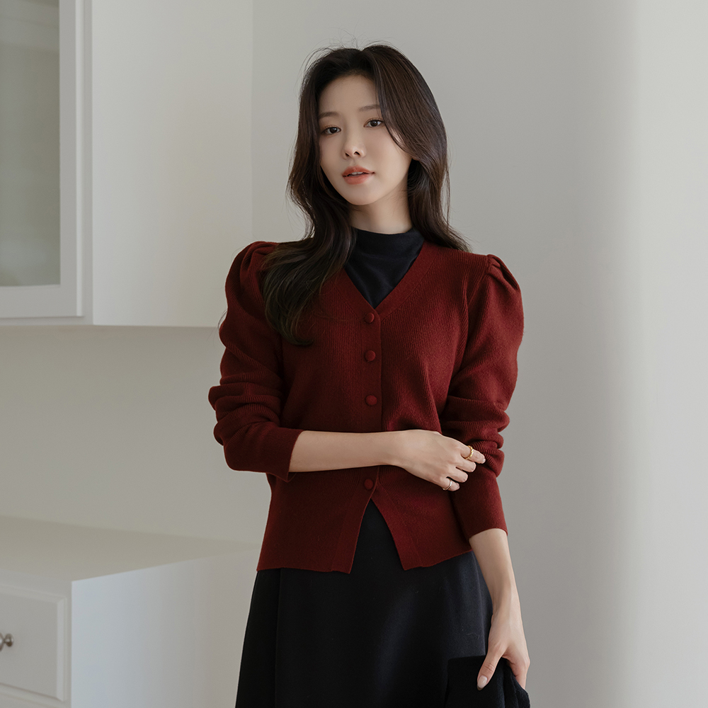 Rya Puff Knit Cardigan