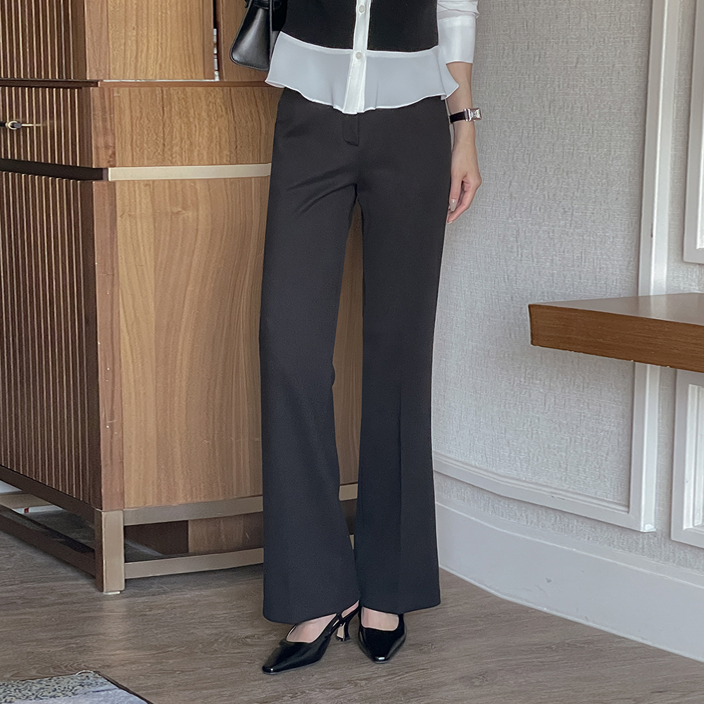 Semi- Boot-Cut Span Fleece Slacks