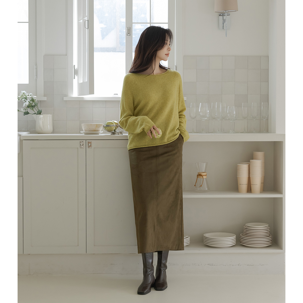 Daily Suede H-line Long Skirt