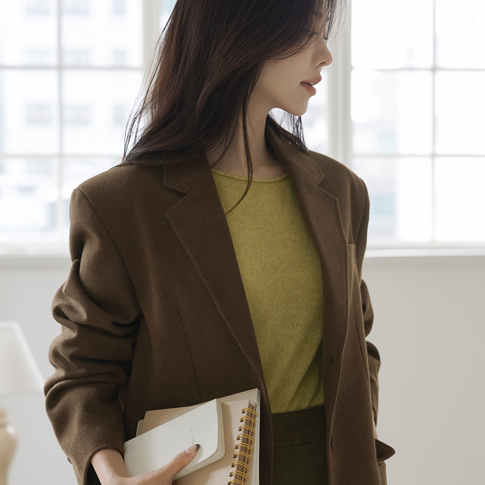 ODE Wool Tailored Collar loose fit Jacket