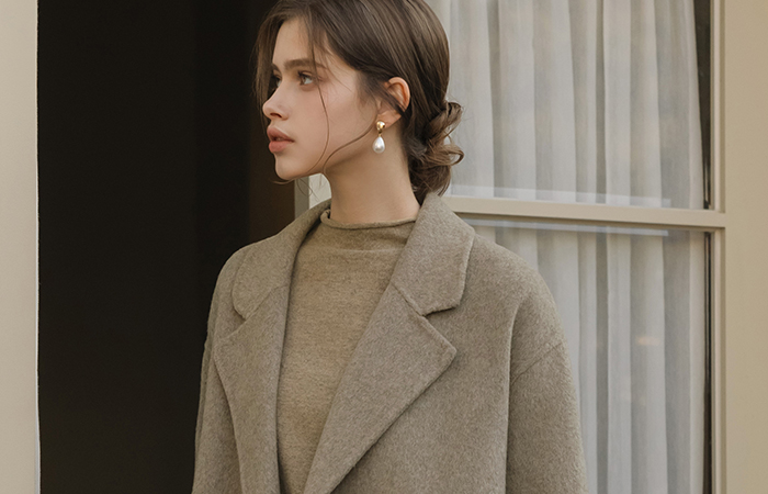 Double-button Wool Hand-Made Long Coat