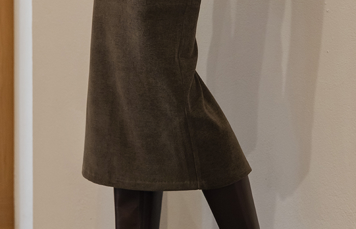 Velvet H-line Span Long Skirt