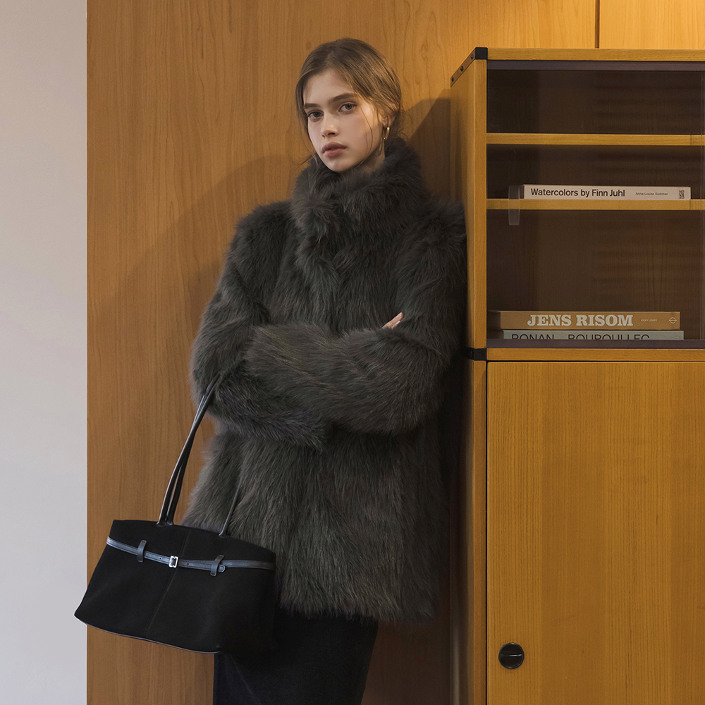 High qulity Winter High-Neck Fur Jacket