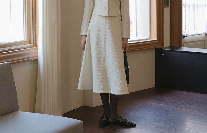 Prague Bouclé Tweed Set-up Skirt