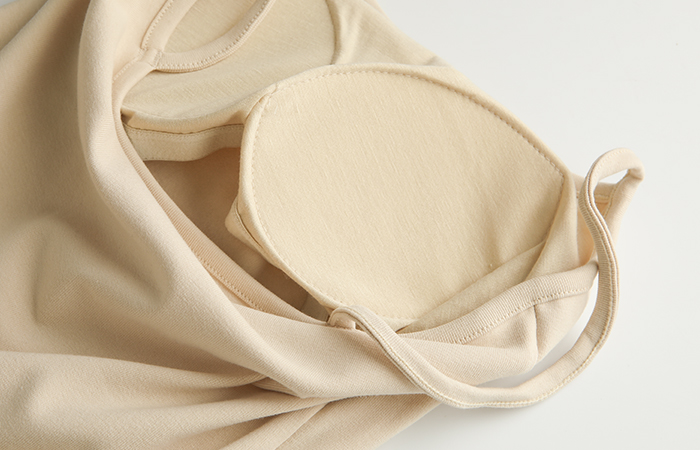 Fleece Lining Straight Neck Pad Embed Sleeveless shirts