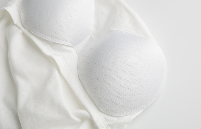 Rounding Hems Pad Embed Sleeveless shirts