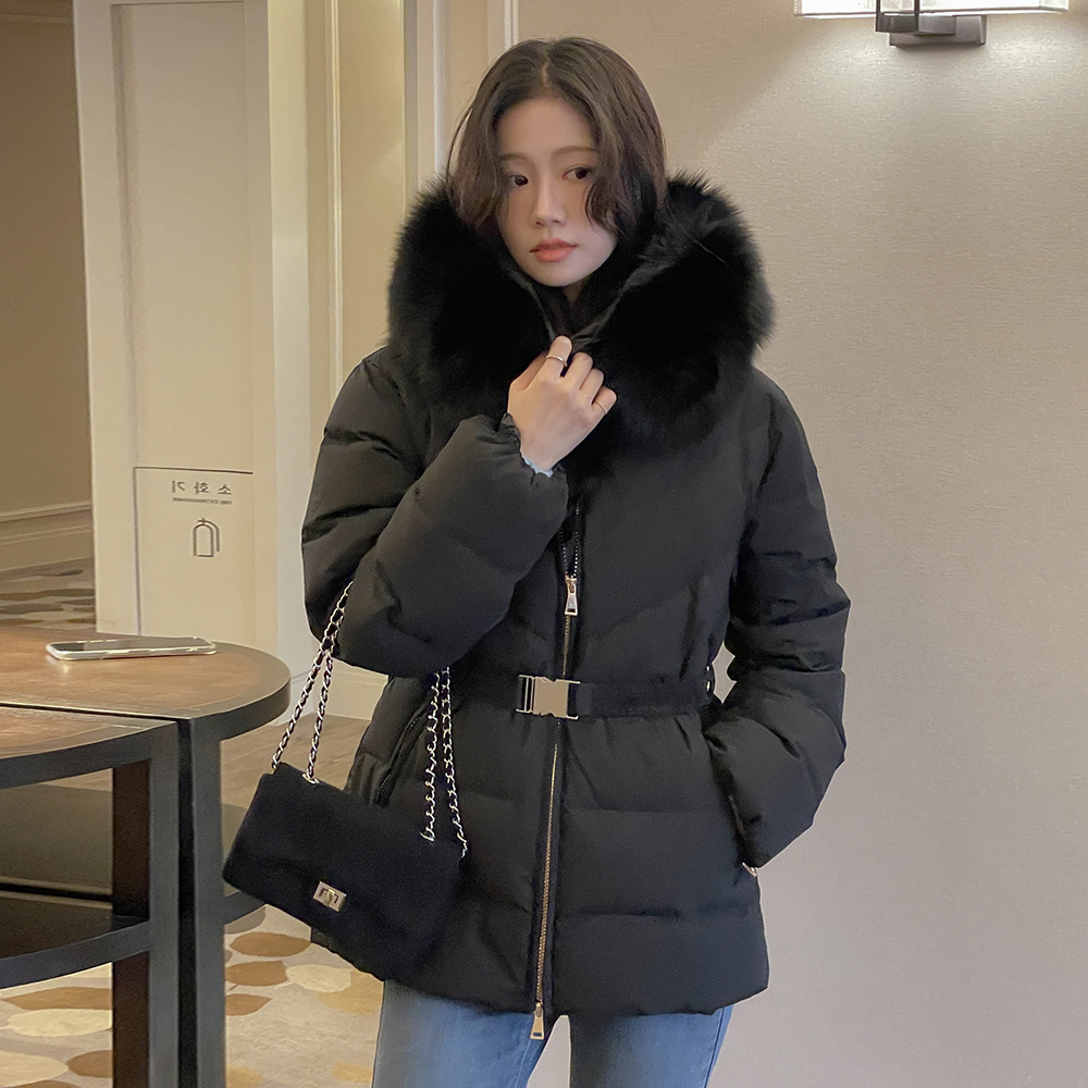 Real Fox fur Duck Down Belt Padding