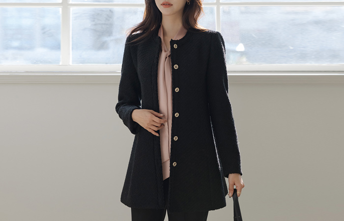 ODE Wool Tassel Harp Tweed Jacket