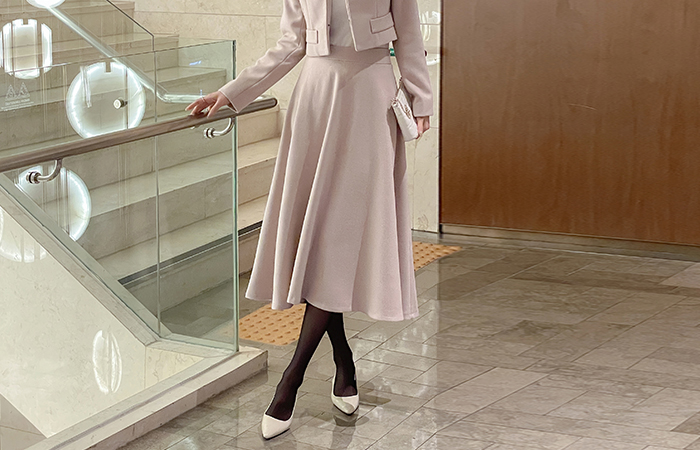 Luna Soft A-line Wool Set-up Skirt