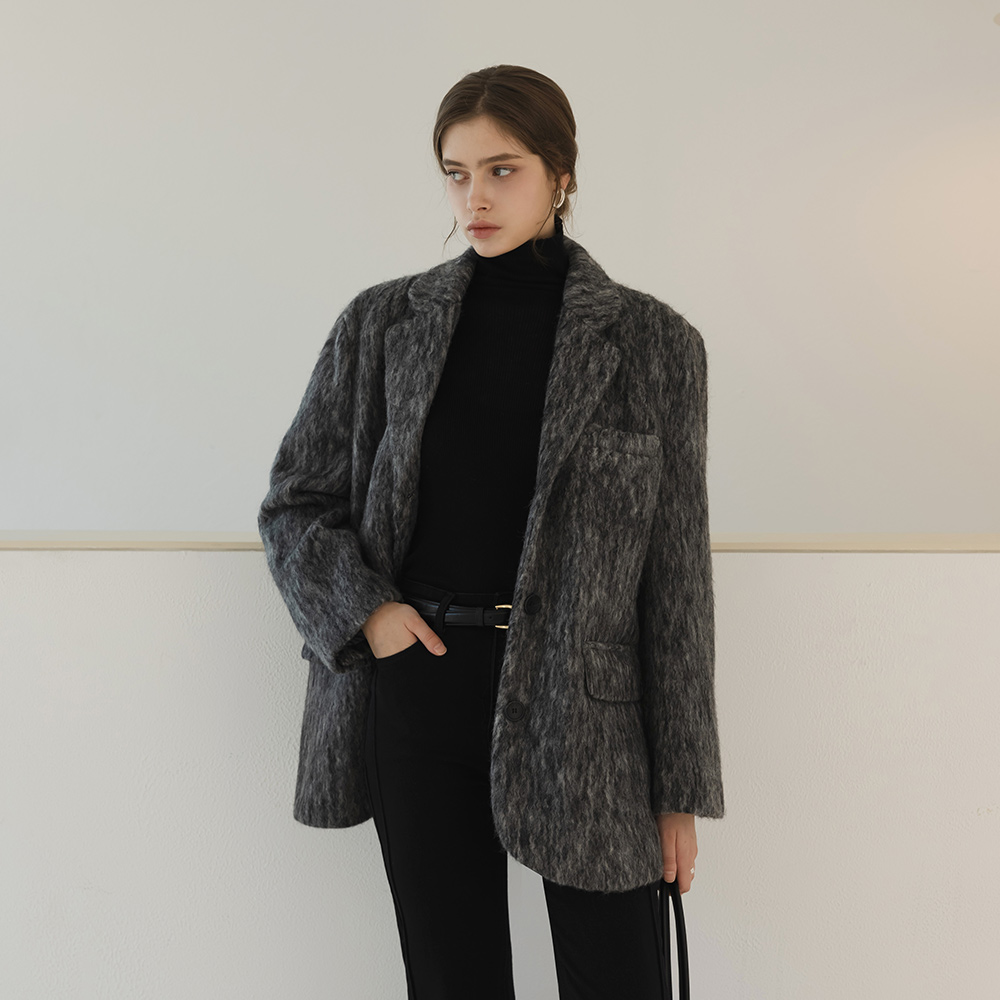 ODE Lining loose fit Wool Jacket