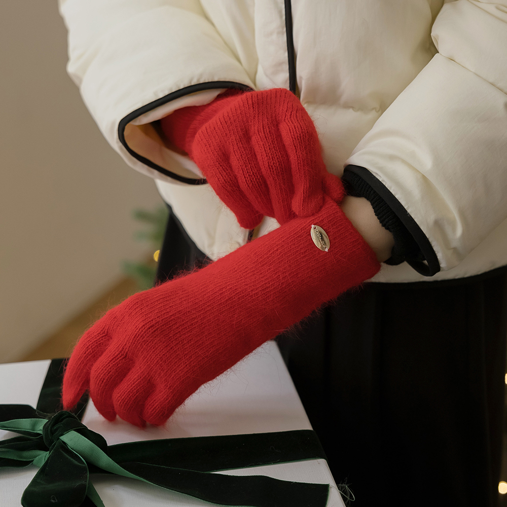 Winter Finger Hole Pendant Point Gloves