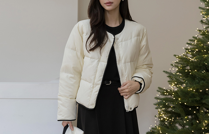 Duck Down 100% Raund neck Color Combination Short Padding(+muffler)