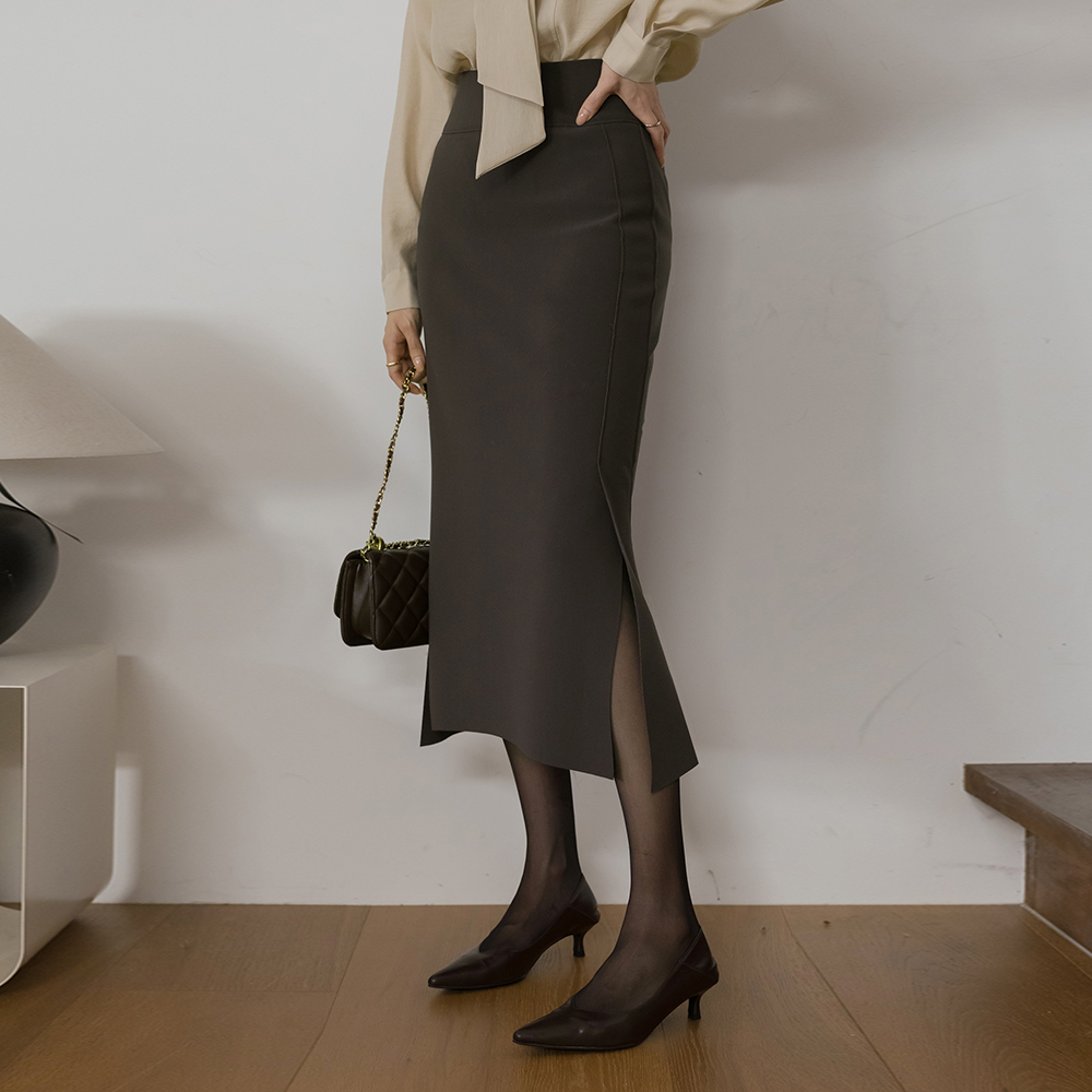 Cheese Span Slit Mermaid Skirt(winter)