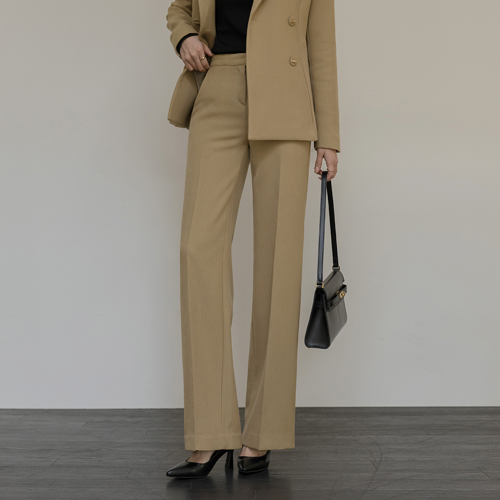 Jane Classic Straight fit Fleece Set-up Slacks