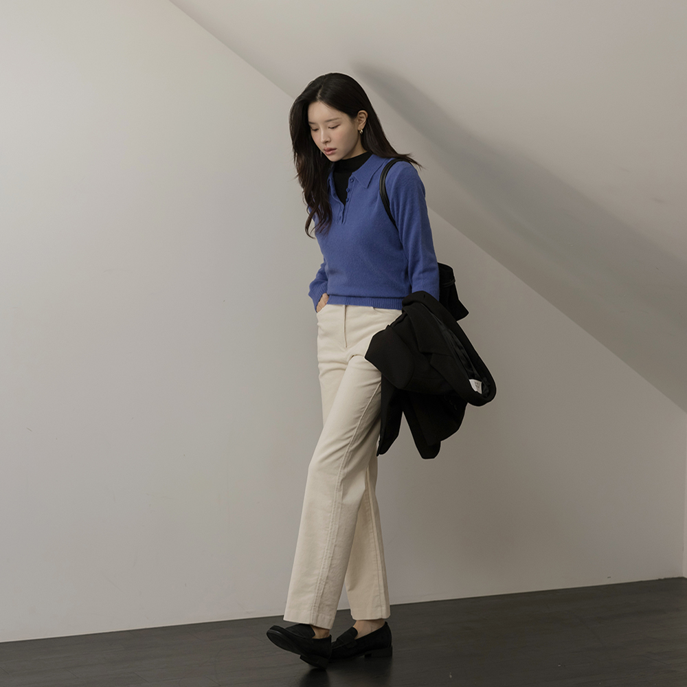 Corduroy Slim Fit Back Banding Pants