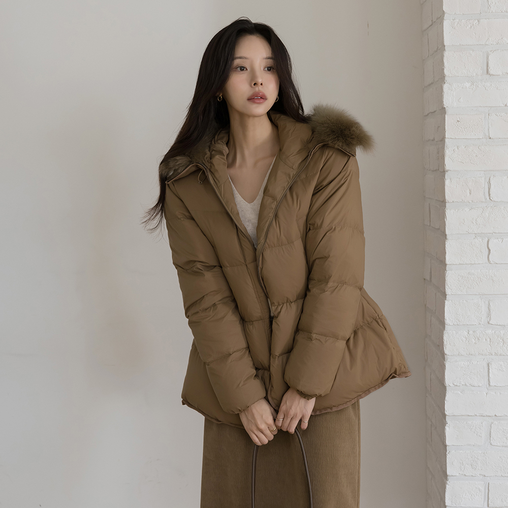 Real Fox fur Duck Down 100% String Padding