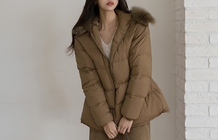 Real Fox fur Duck Down 100% String Padding