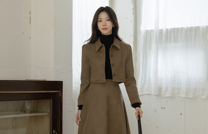 Sein Suede Crop Set-up Jacket