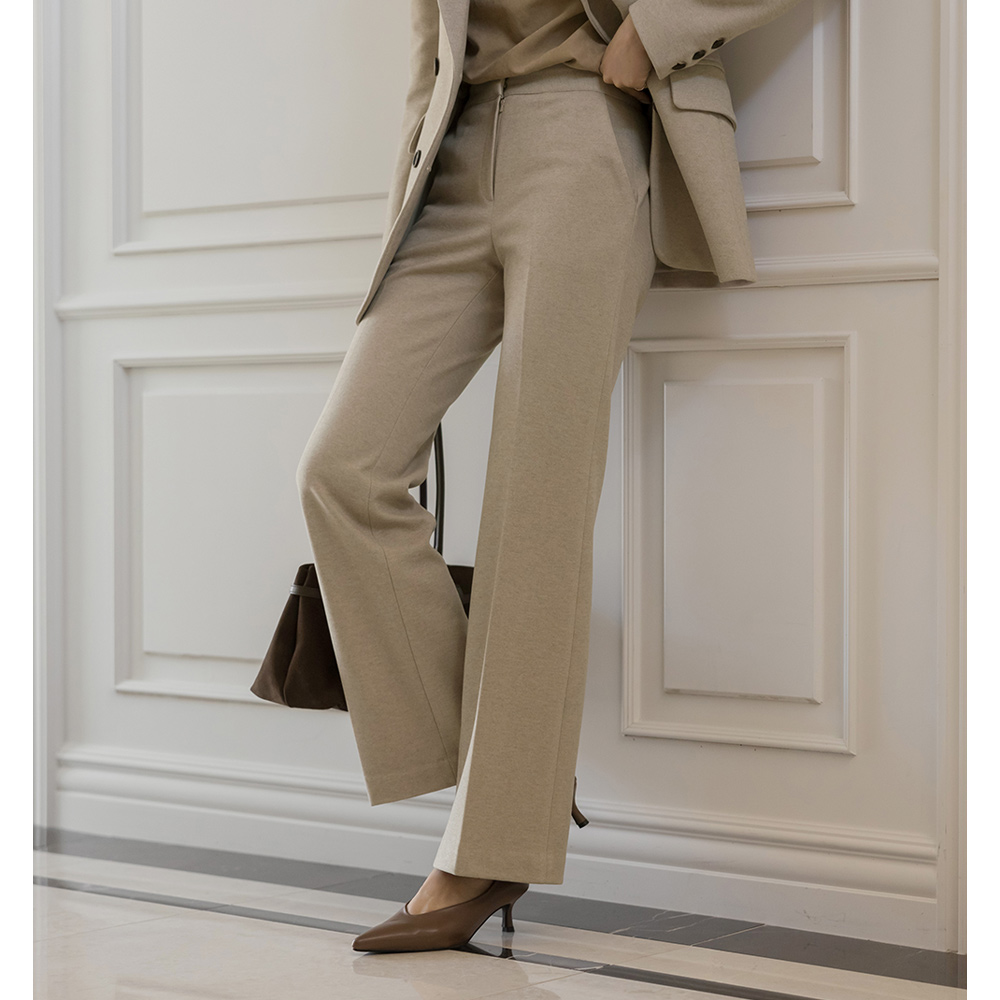 Line Formal Semi- Boot-Cut Fleece Set-up Slacks