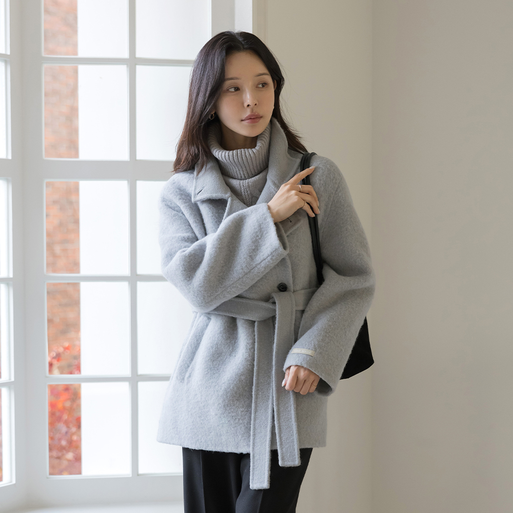 Alpaca&Wool Hand-Made Harp Coat(+Belt)