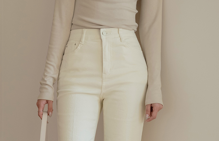Tight Fleece Cotton Boot-Cut Pants