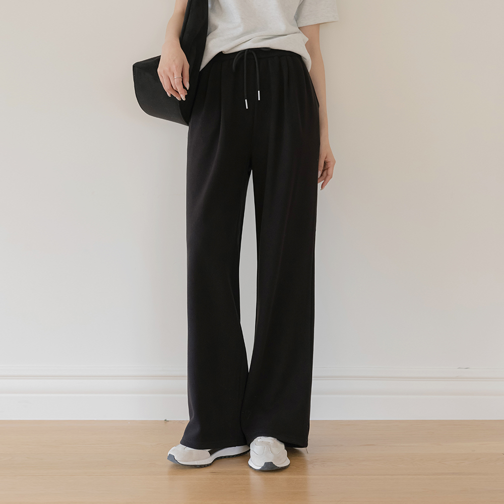 Thick Napping wide fit Banding Pants