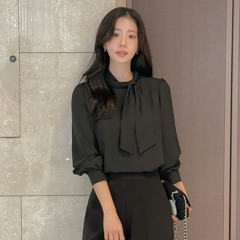 ELLE Modern Scarf-Neck Blouse