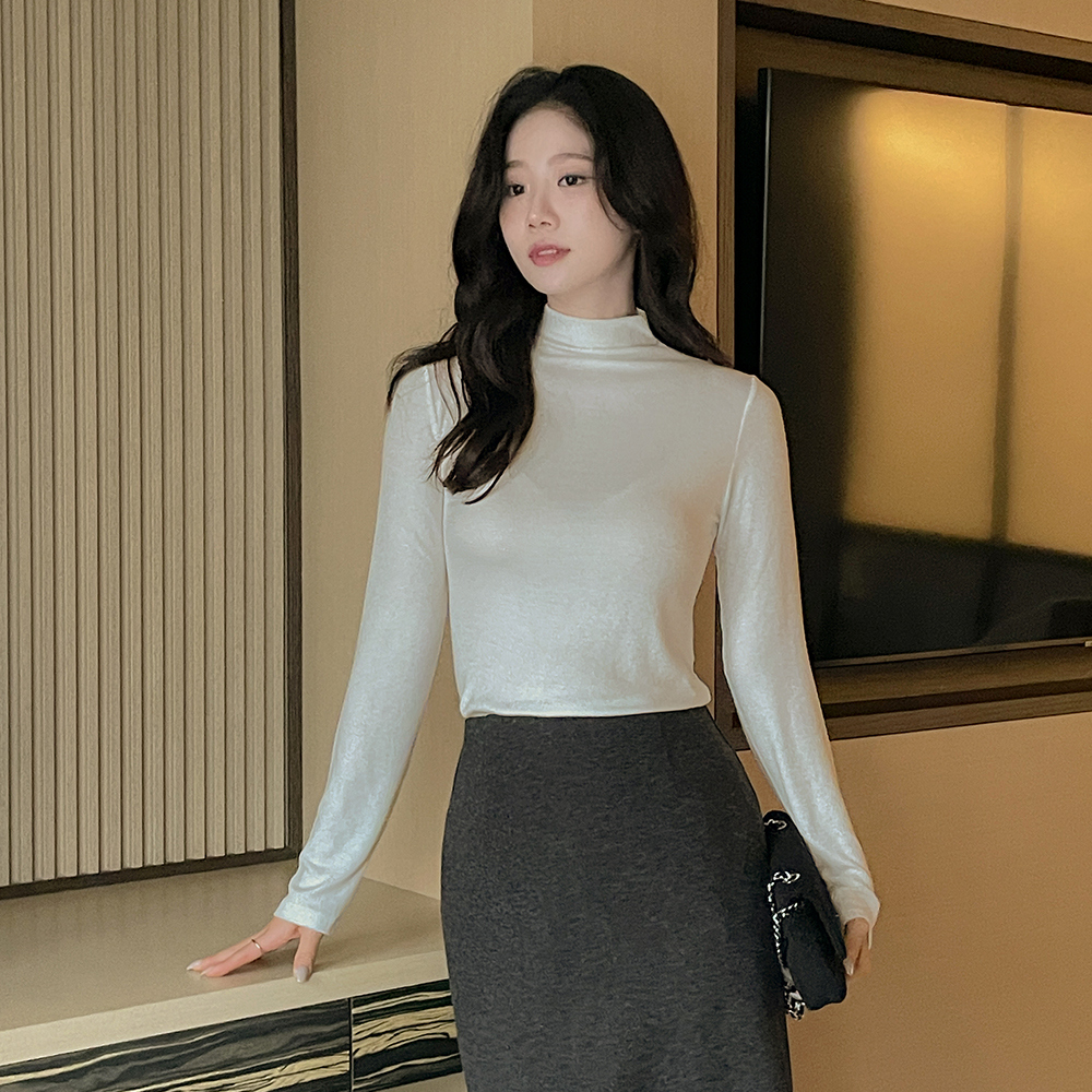Soft Fleece Span Turtleneck T-shirt