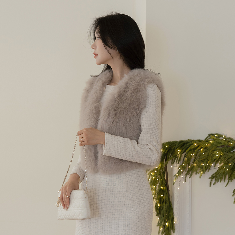 Winter Crop Open Fur Vest