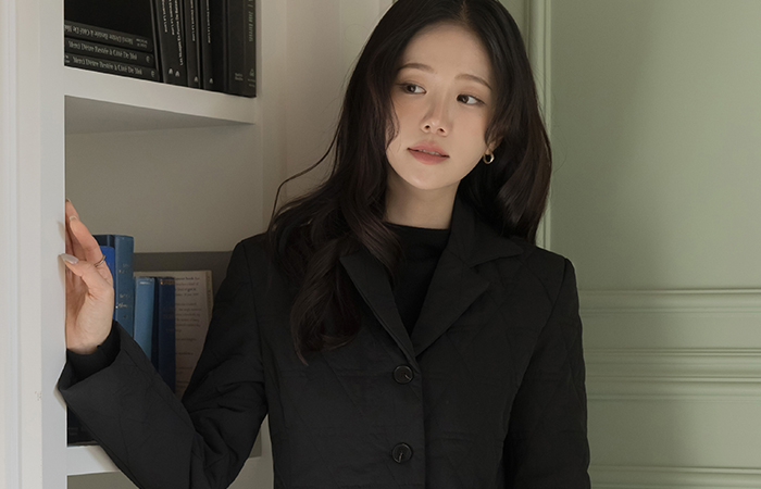 Feminine Polo quilting Peplum Padding