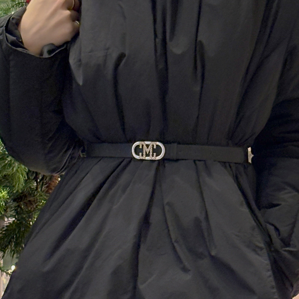 Duck Down100% Wrap String Long-Padded Jumper(+muffler)_Belt