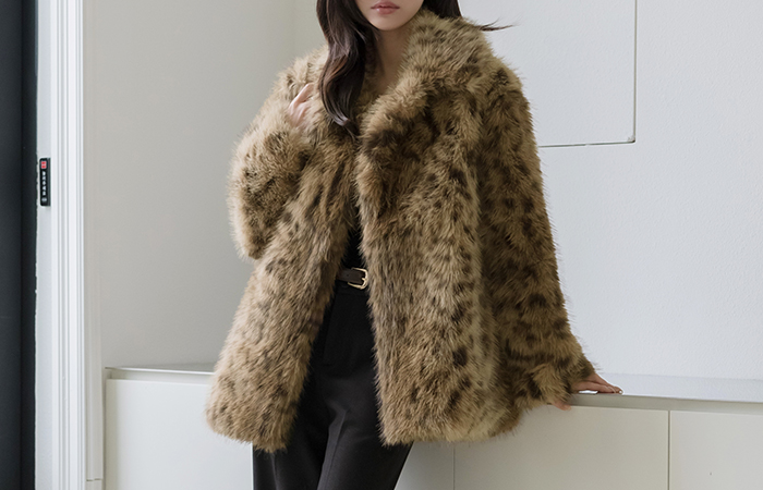 Polo Leopard Fake Fur Harp Jacket