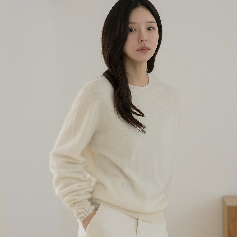 Wool100% Raund neck ODE Whole Garment Knit