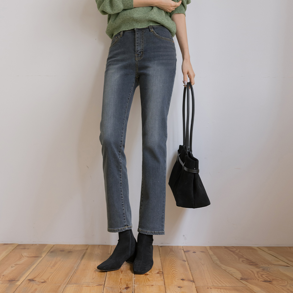 Slim Slim Fit Fleece Span Denim Pants