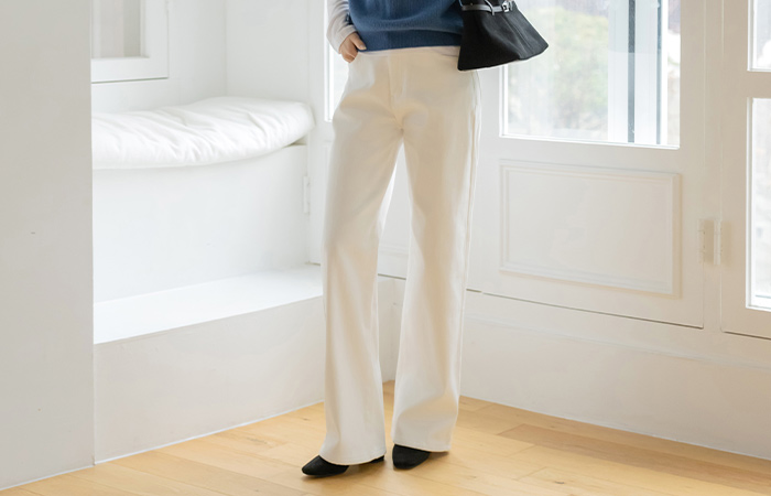 Cotton Napping Slim Fit Pants(2type)