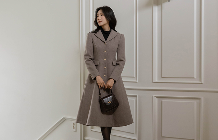 Classic Wool Quilting A-line Dress