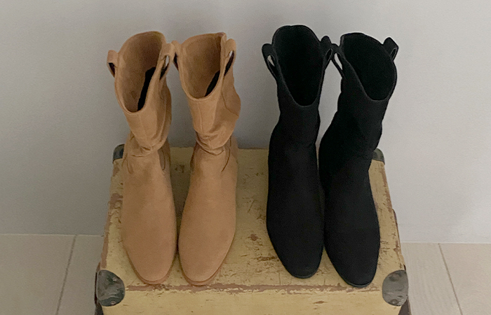 Berlin Suede Western Middle Boots