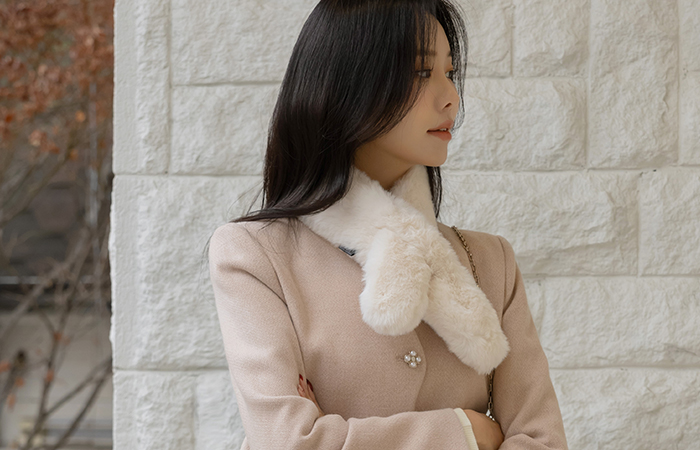 엘레나 Wave Tweed Set-up Jacket