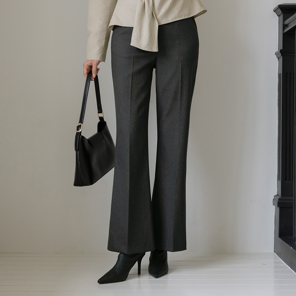 Classy Wool Boot-Cut Slacks